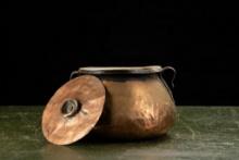 Primitive Hammered Copper Pot