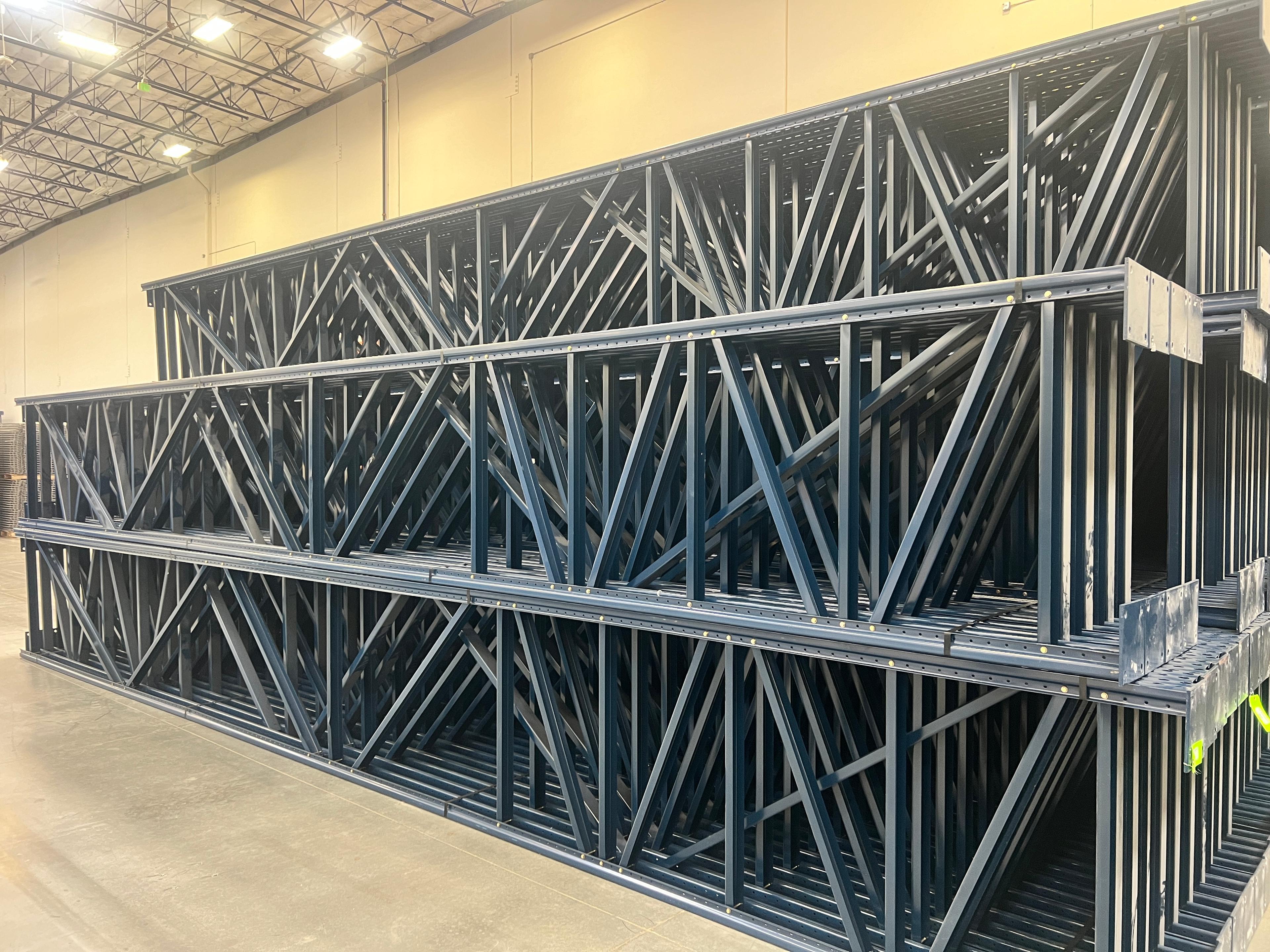 Mecalux Tear Drop Pallet Rack Upright Frame 42" X 28'