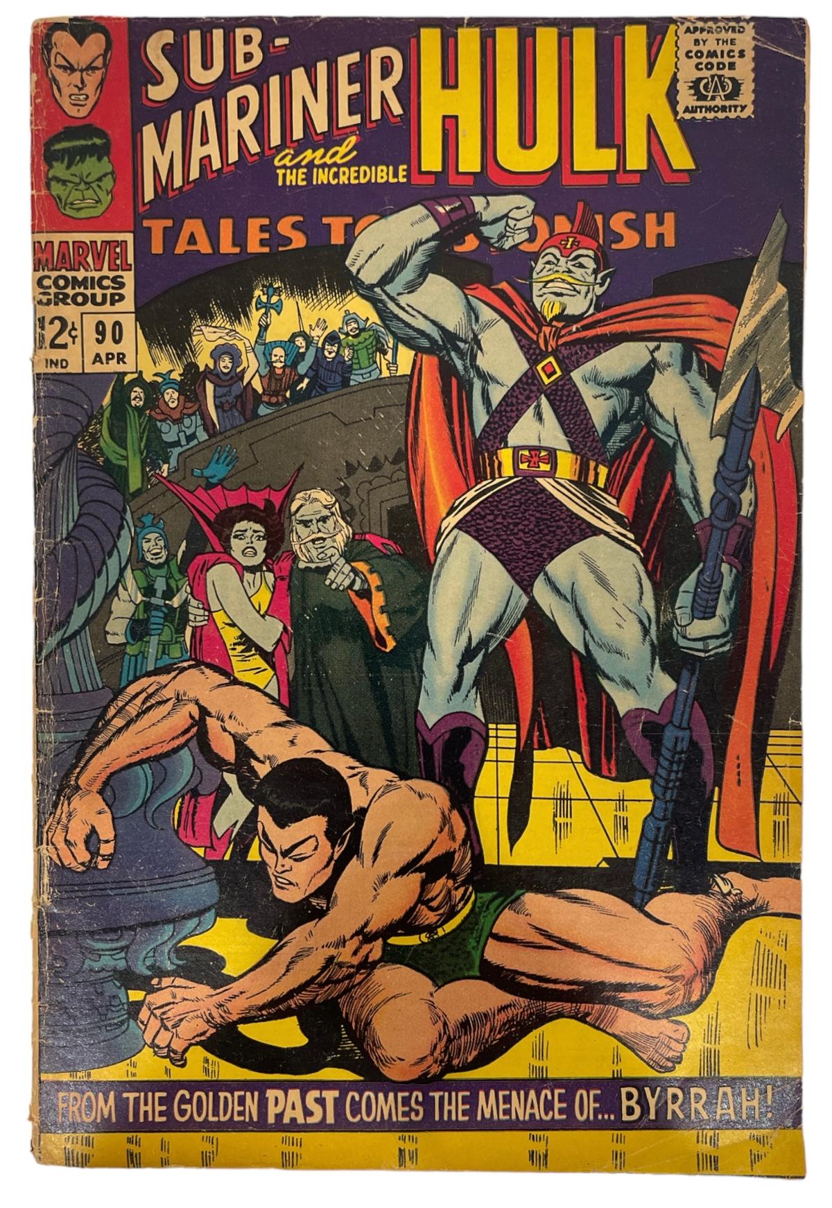 Vintage Marvel Comics - Sub-Mariner and The Incredible Hulk Tales No.90