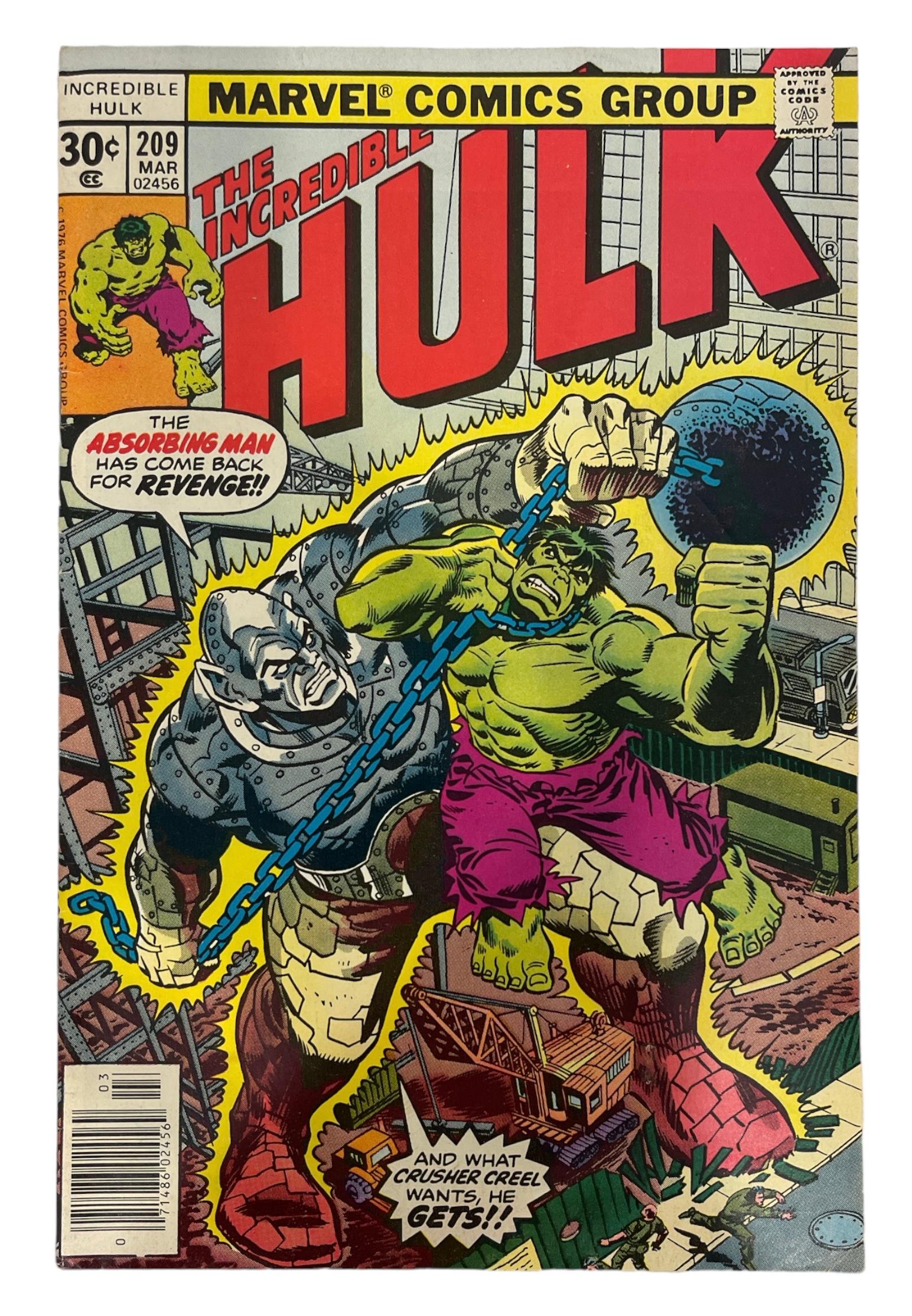 Vintage Marvel Comics - The Incredible Hulk No.89, 209, and 211