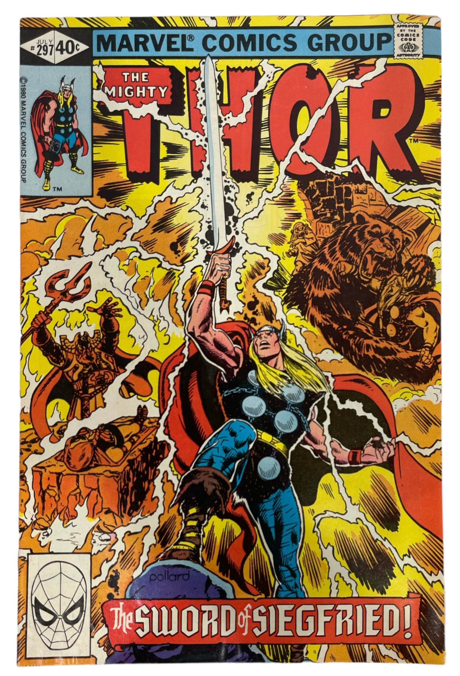Vintage Marvel Comics - The Mighty Thor Series No.200, 201, and 297