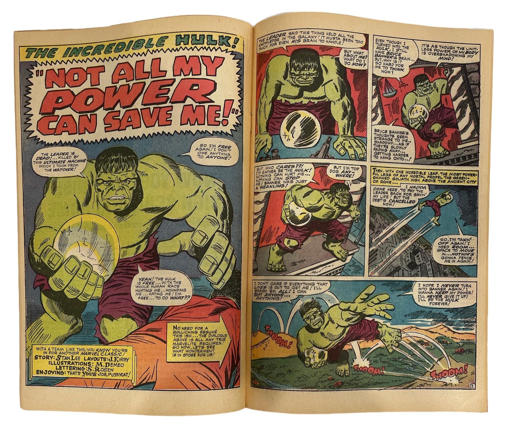 Vintage Marvel Comics - The Incredible Hulk No.75 and 115