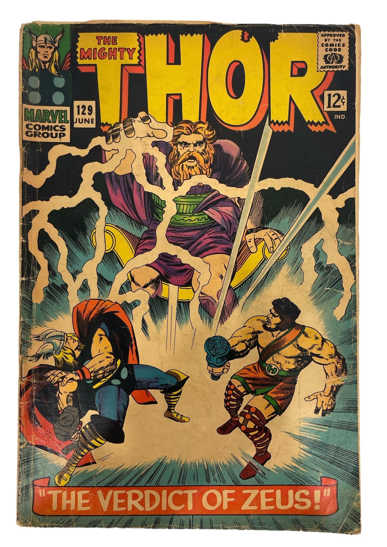 Vintage Marvel Comics - The Mighty Thor No.152 and No.129