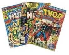 Lot of 3 | Rare Vintage Marvelâ€™s Hulk and Thor Comic Books