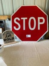 Metal Stop Sign Unused