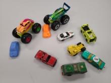 Mixed lot of die-cast and Hot wheels Monster Truck toys