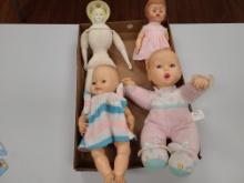 Lot of vintage dolls toys