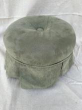 Modern Suede Stool With Skirt