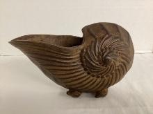 Bronze Patina Cast Iron Nautilus Shell