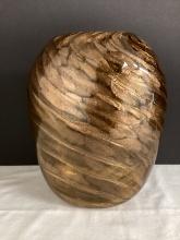 Metallic Art Glass Vase
