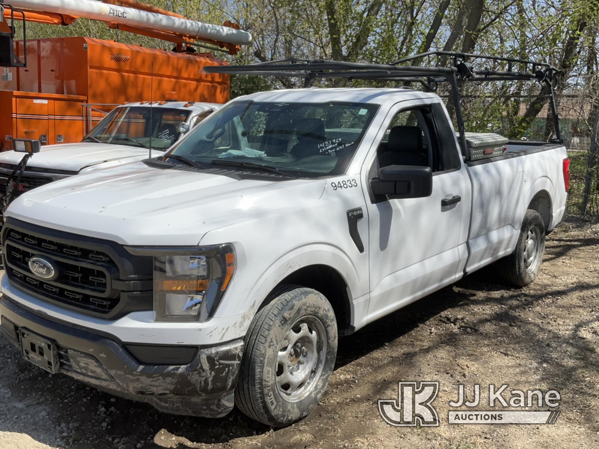 (Des Moines, IA) 2023 Ford F150 XL Pickup Truck Not Running, Condition Unknown) (Flooded, Truck Was