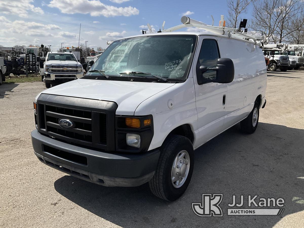 (Kansas City, MO) 2010 Ford E250 Cargo Van Runs & Moves) (Runs A Little Rough, Check Engine & TPS Li