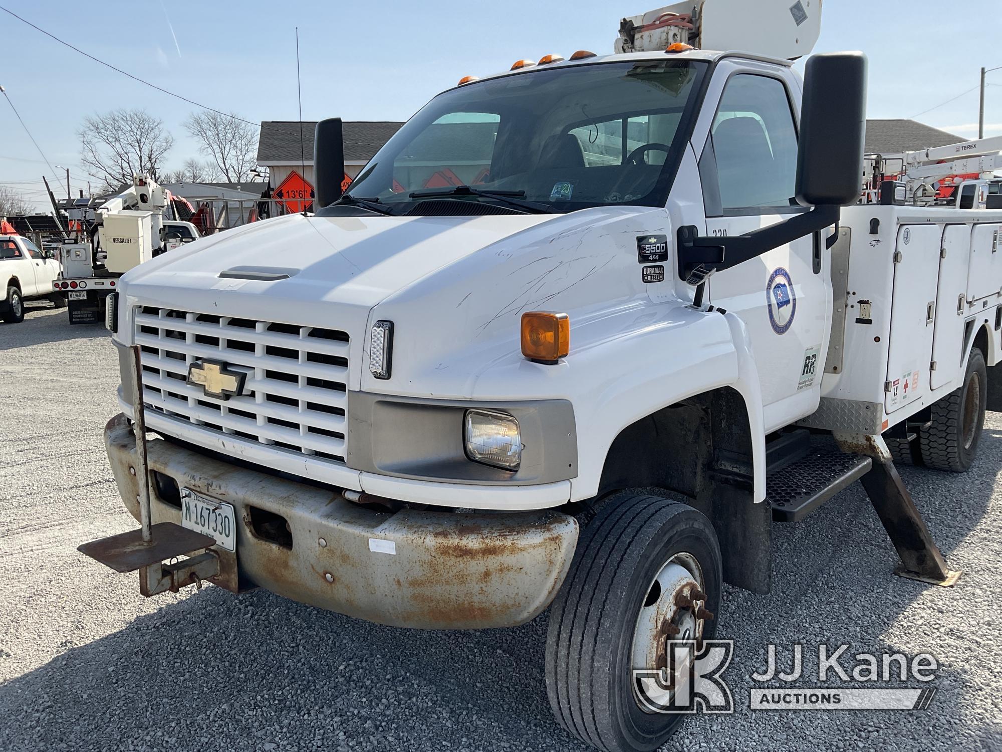 (Springfield, IL) Versalift VST240I01, Articulating & Telescopic Bucket Truck mounted behind cab on