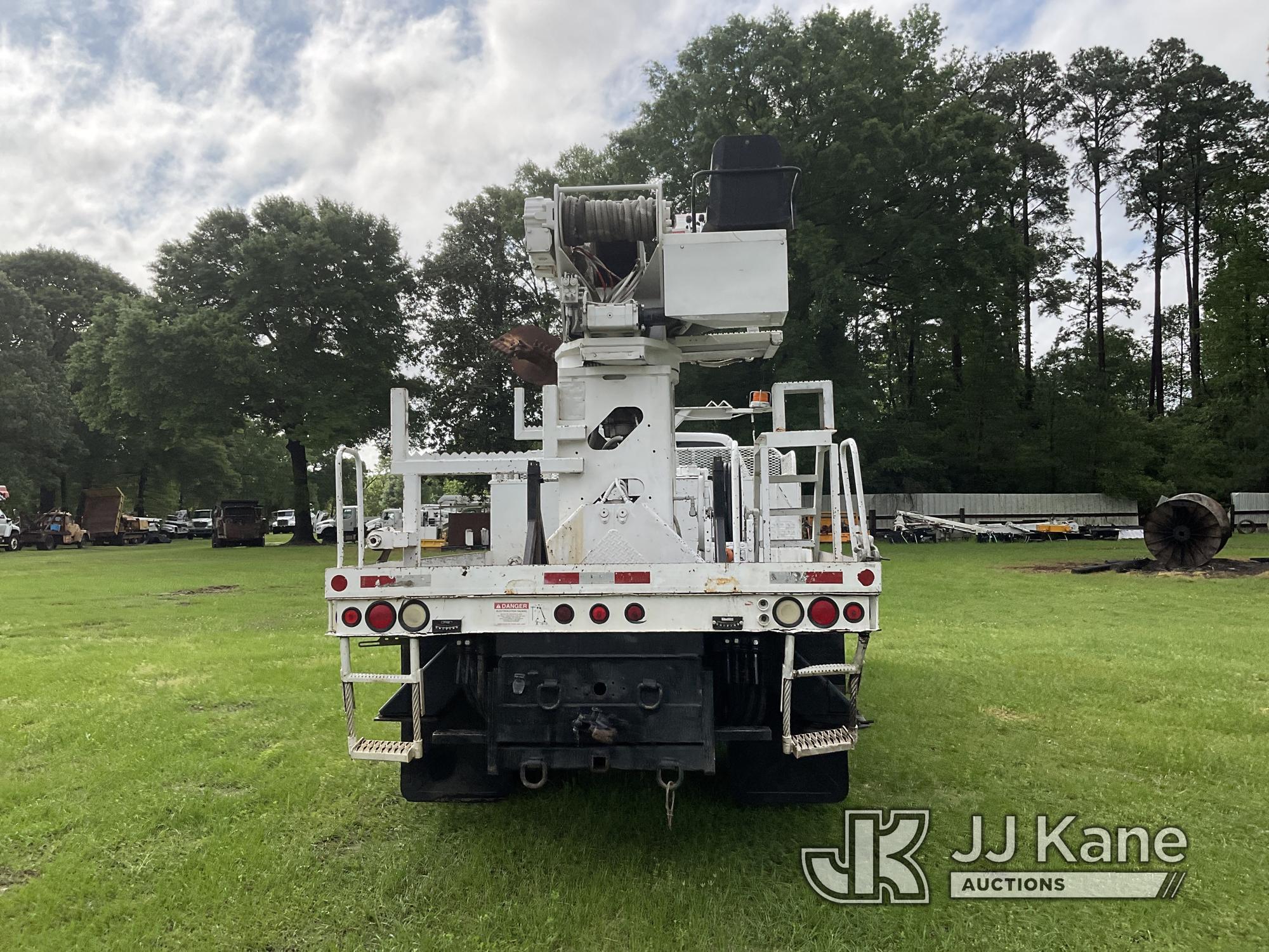 (Livingston, TX) Terex/Telelect Commander 4047, Digger Derrick rear mounted on 2008 Ford F750 Flatbe
