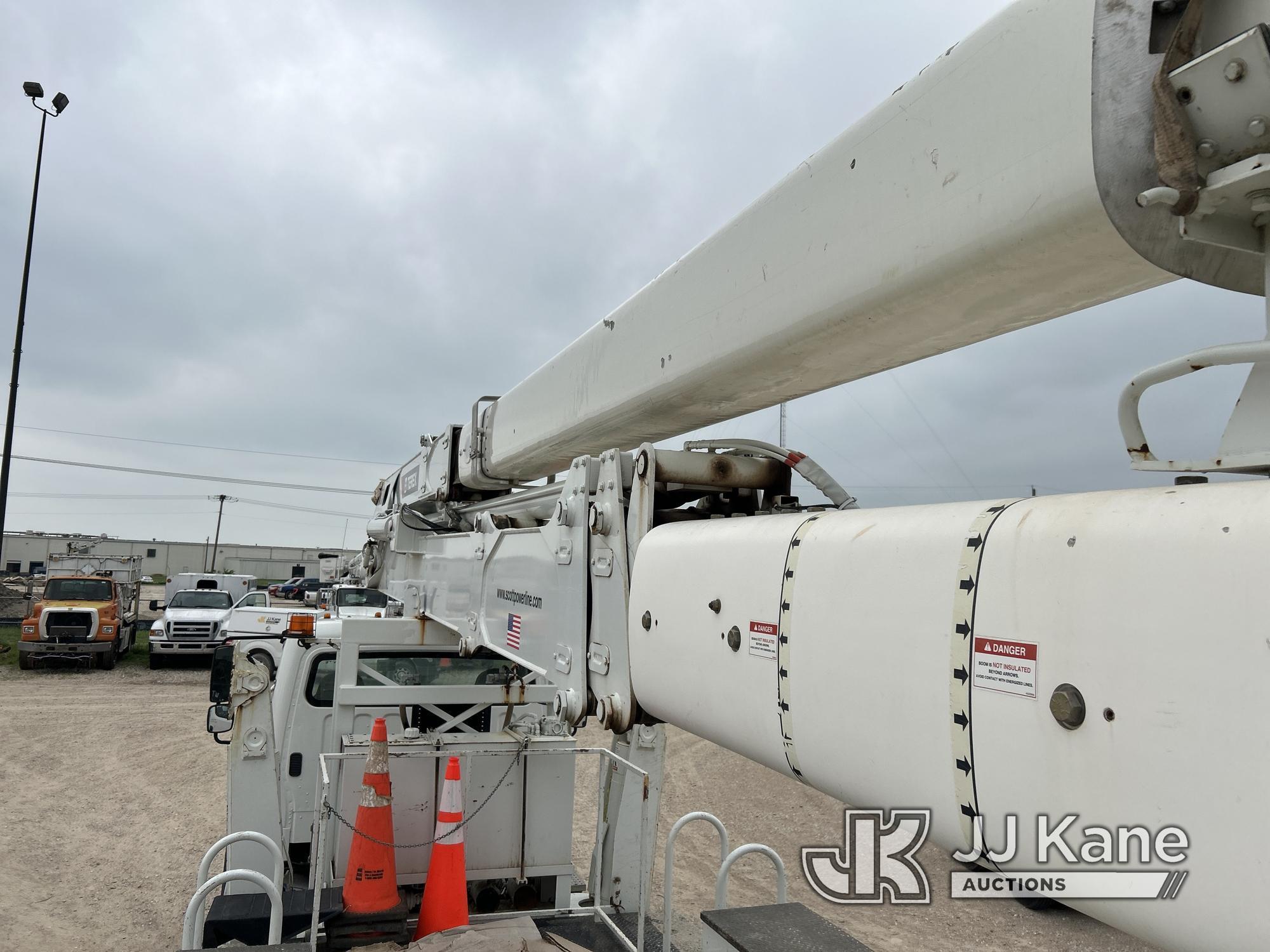 (Waxahachie, TX) Terex TM125, Articulating & Telescopic Material Handling Bucket Truck rear mounted