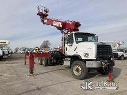 (Kansas City, MO) Elliott H110F, Telescopic Non-Insulated Sign Crane/Platform Lift mounted behind ca