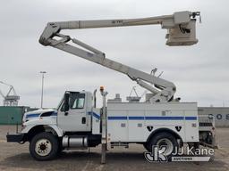 (Duluth, MN) Terex HiRanger HR46-M, Material Handling Bucket Truck rear mounted on 2012 Internationa