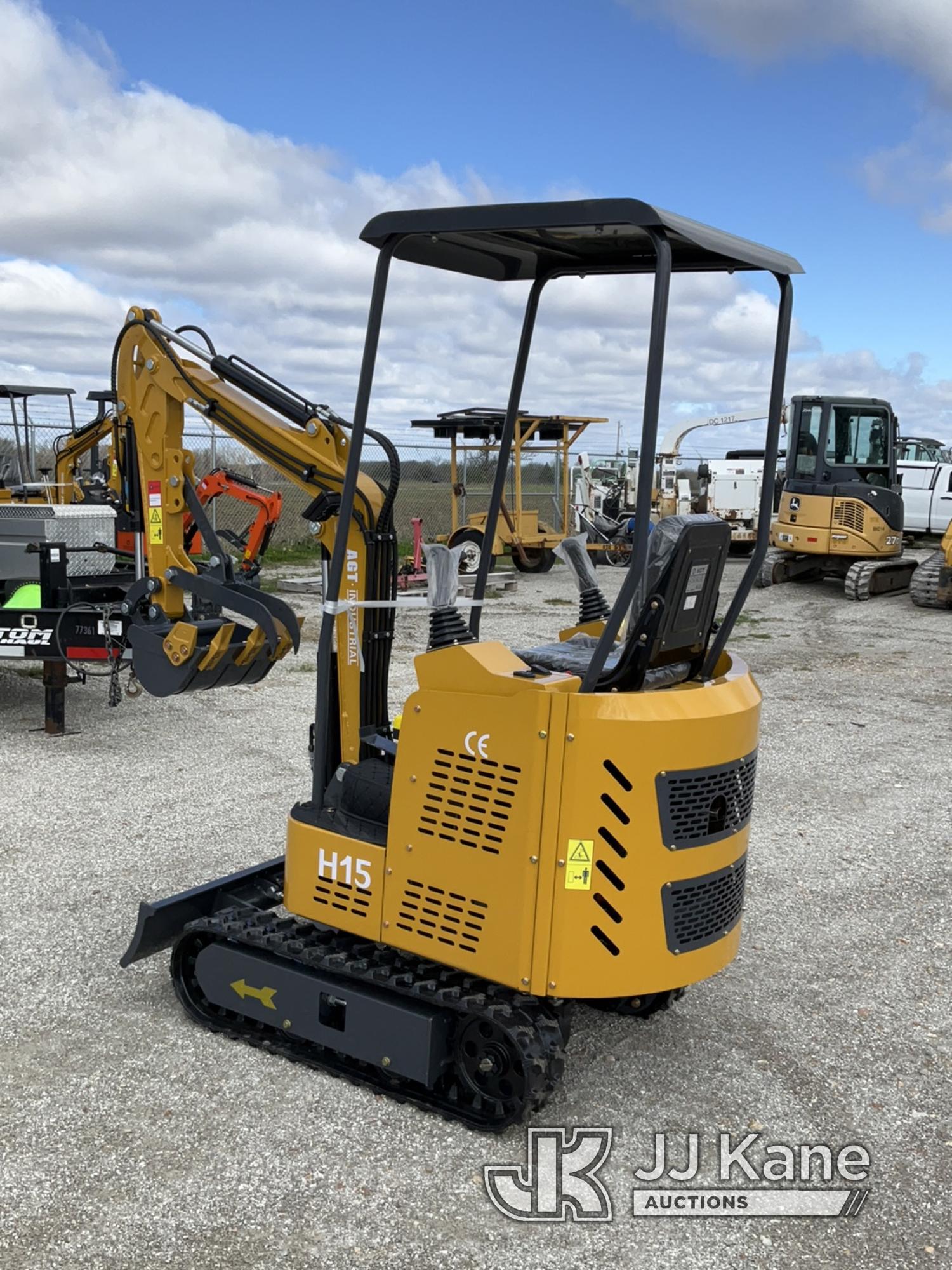 (Hawk Point, MO) 2024 AGT H15 Mini Hydraulic Excavator New/Unused.