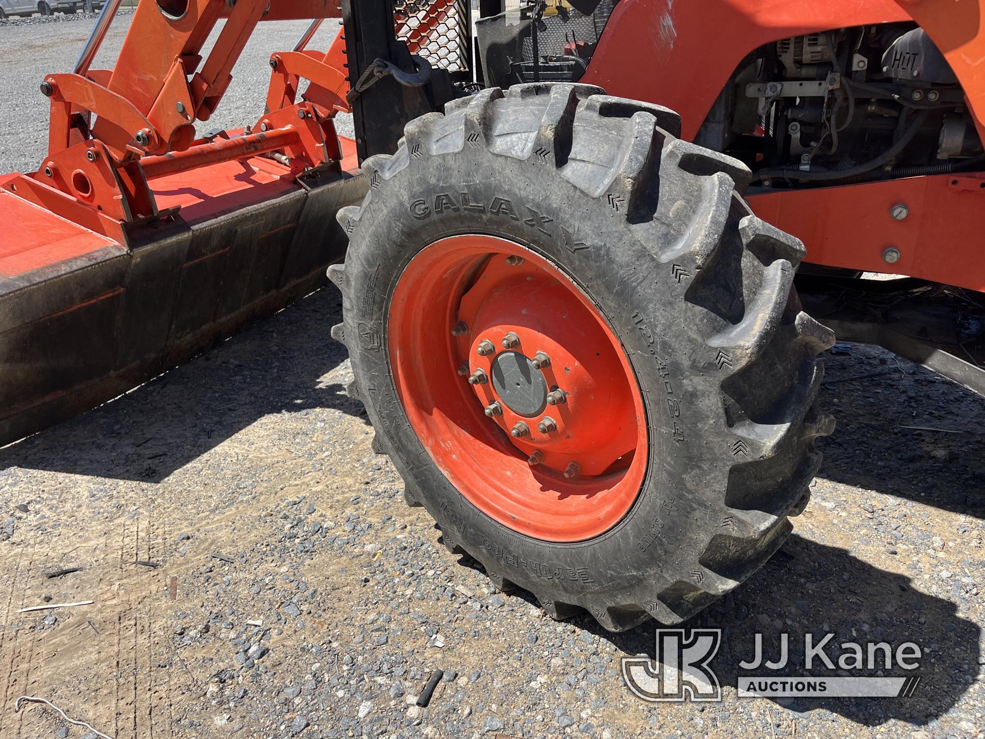 (Farmerville, LA) Kubota M9960 Tractor Loader Runs, Moves & Operates) (Mower Attachment Not Included