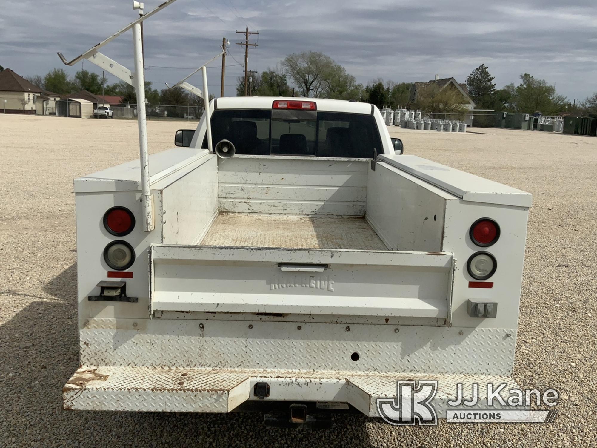 (Dighton, KS) 2010 RAM 3500 4x4 Crew-Cab Service Truck Runs and Moves) (Dealer Only, Components Have