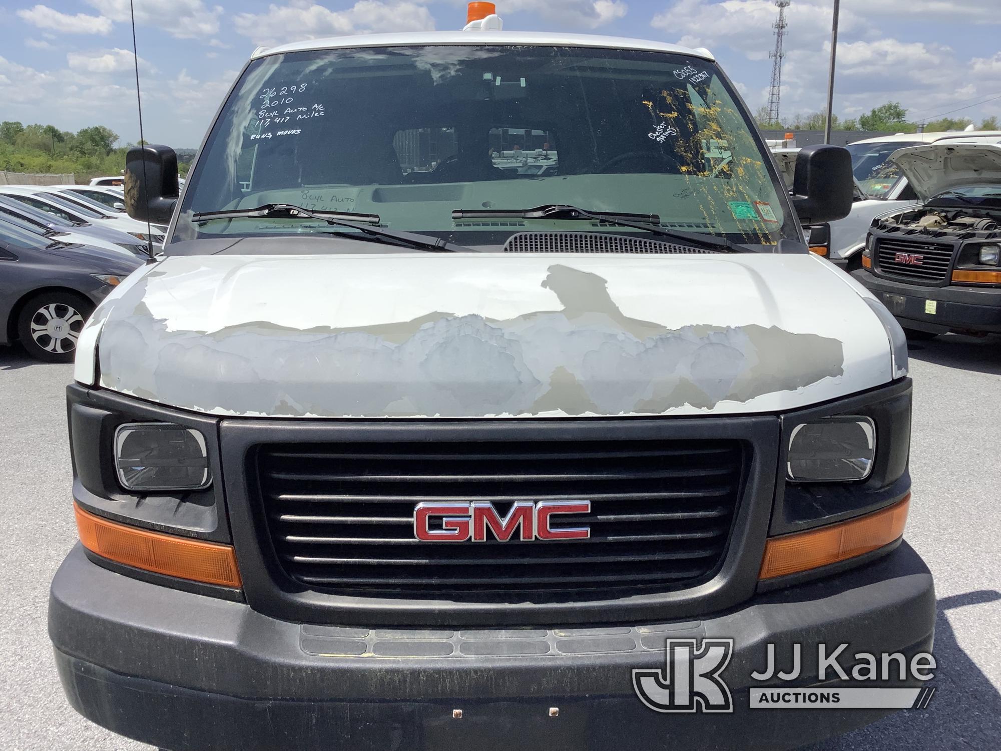 (Chester Springs, PA) 2010 GMC Savana G3500 Cargo Van Runs & Moves, Interior Damage, Rust & Body Dam