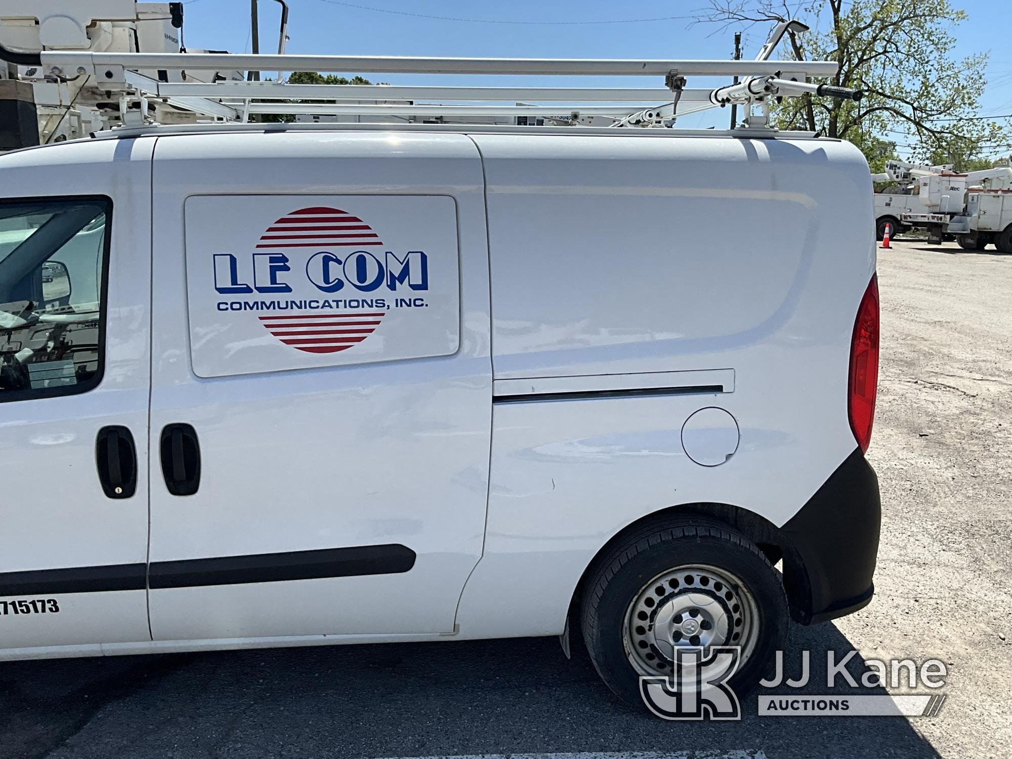 (Detroit, MI) 2015 RAM ProMaster City Van Body/Service Truck Runs & Moves) (Jump To Start,  Would No