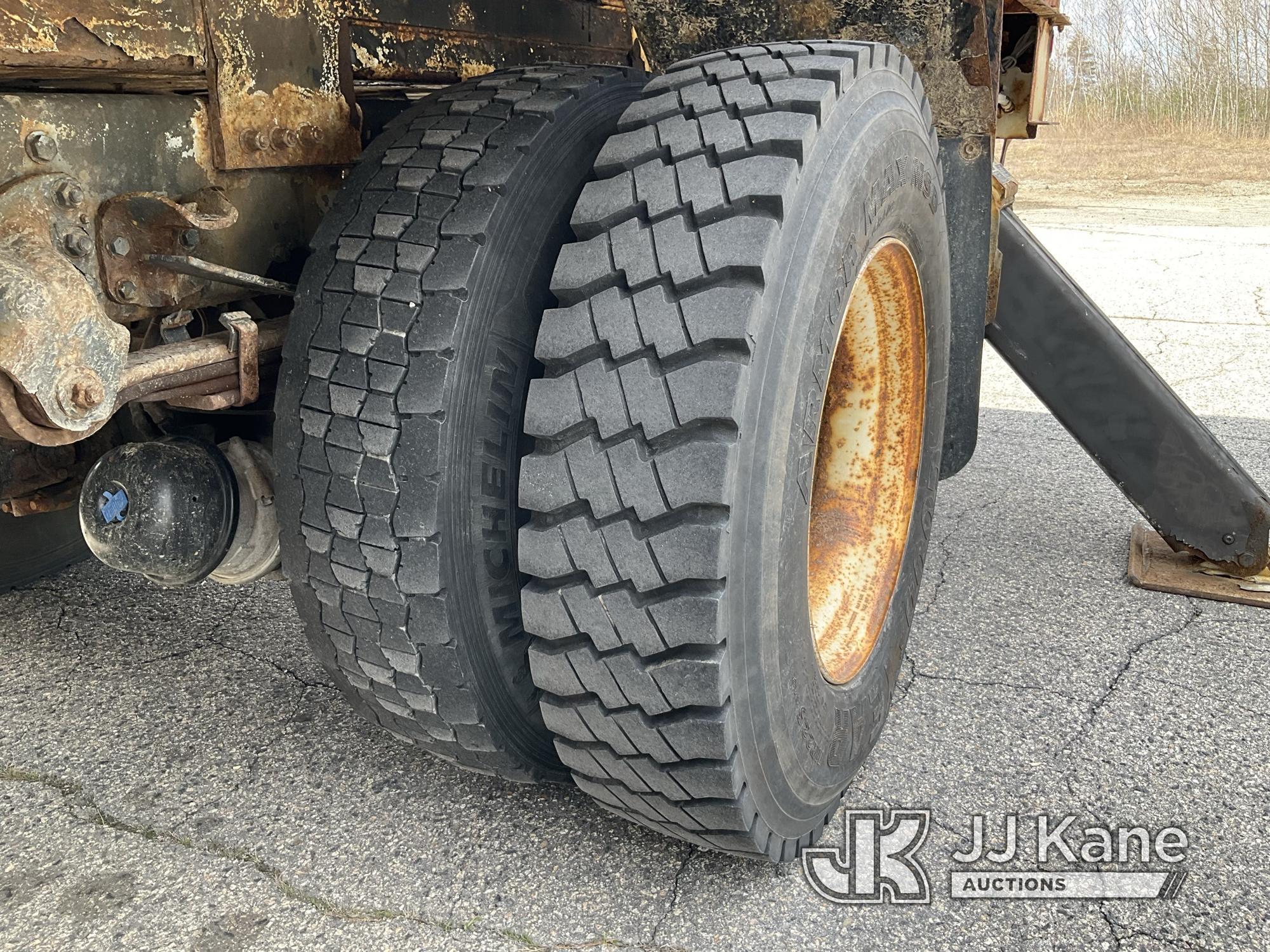 (Wells, ME) Altec DM47B-TR, Digger Derrick rear mounted on 2014 Freightliner M2 106 Flatbed Truck Ru