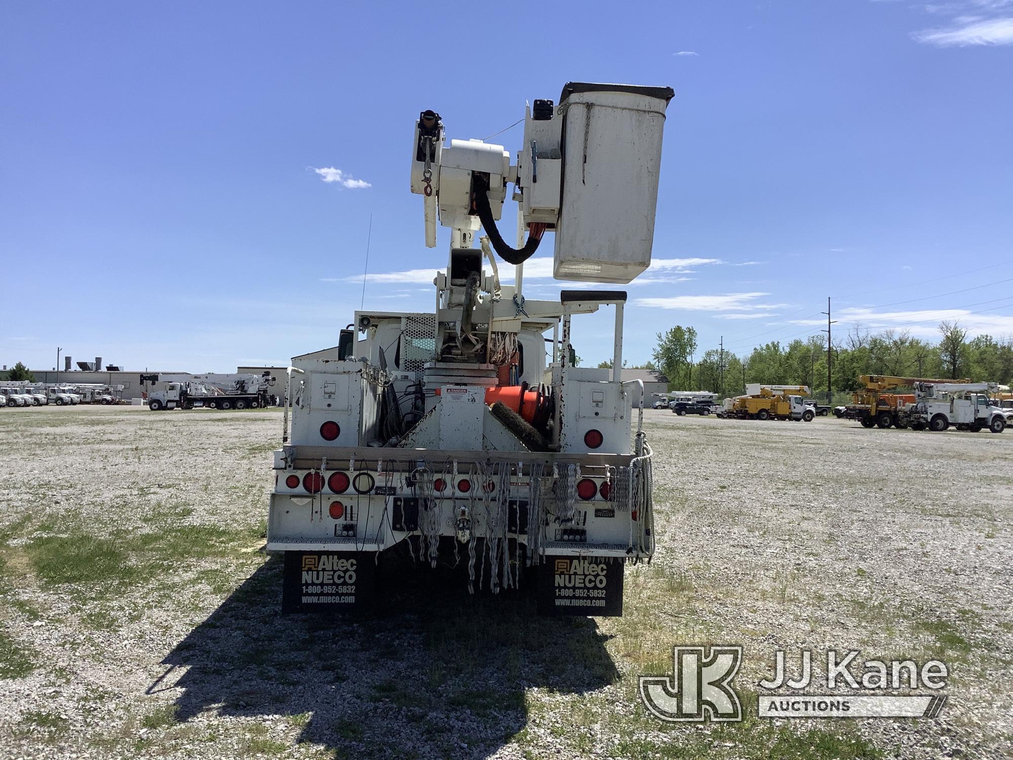 (Fort Wayne, IN) HiRanger 5TC-55, Material Handling Bucket Truck rear mounted on 2012 International