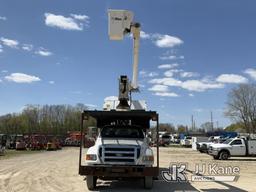 (Charlotte, MI) Altec LR760E70, Over-Center Elevator Bucket Truck mounted behind cab on 2013 Ford F7