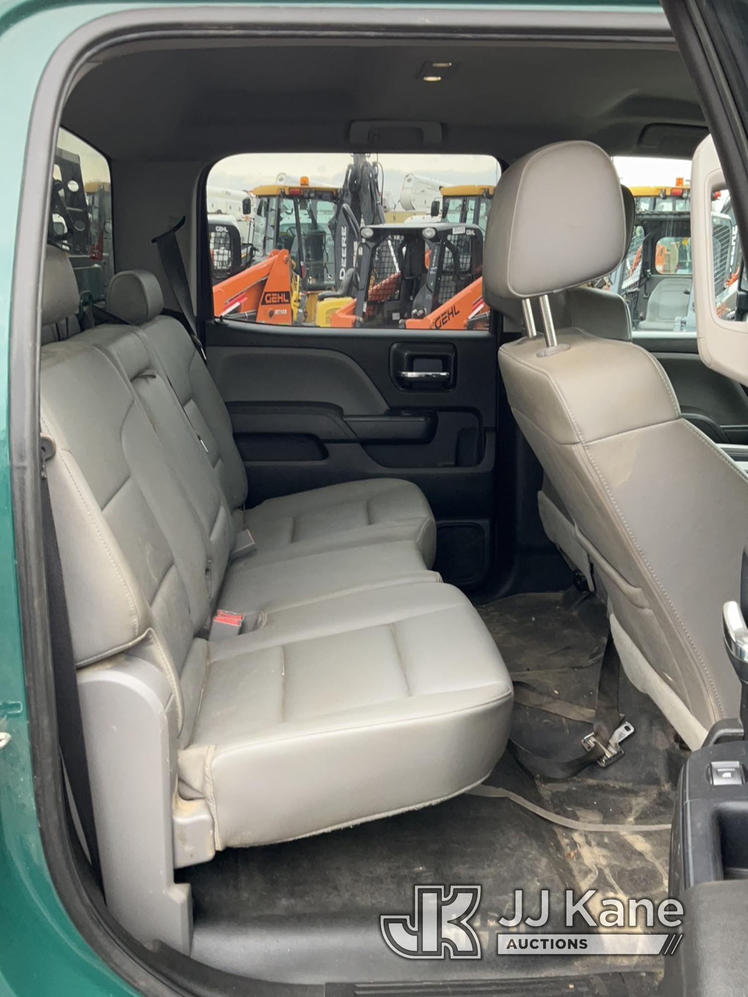 (Rome, NY) 2018 GMC Sierra 3500 4x4 Crew-Cab Service Truck Runs, Bad Trans, Does Not Move, Body & Ru