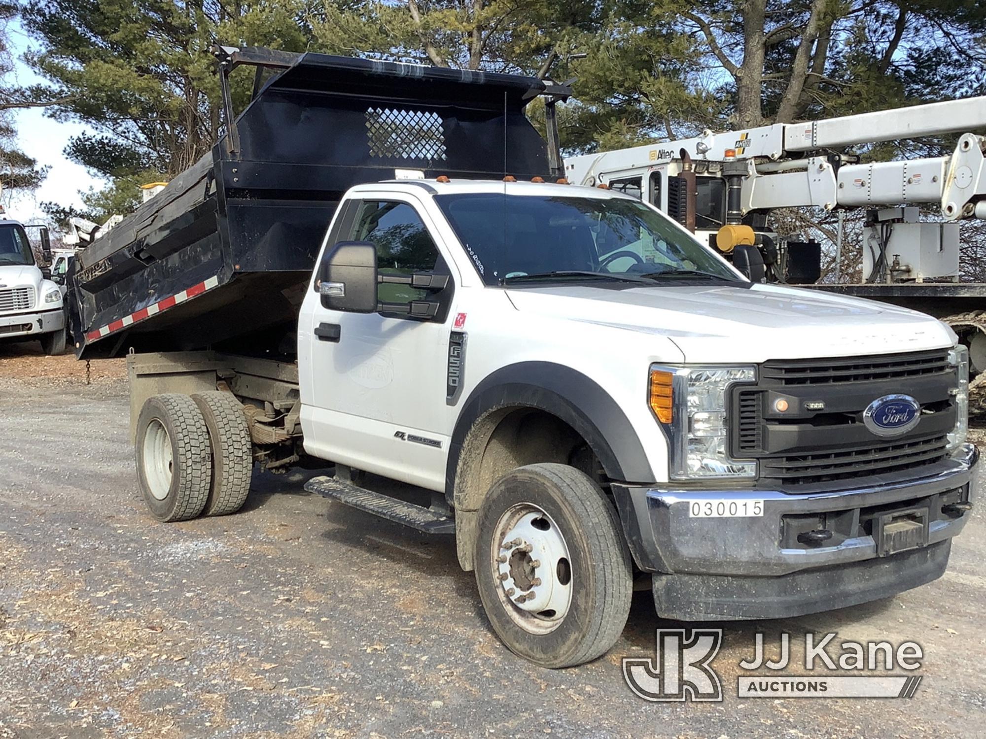 (Frederick, MD) 2017 Ford F550 Dump Truck Runs, Moves & Operates, Rust & Body Damage