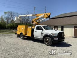 (Fort Wayne, IN) HiRanger LT36, Articulating & Telescopic Bucket Truck mounted behind cab on 2012 Do
