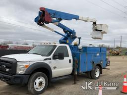 (Charlotte, MI) HiRanger LT38, Articulating & Telescopic Bucket Truck mounted behind cab on 2015 For