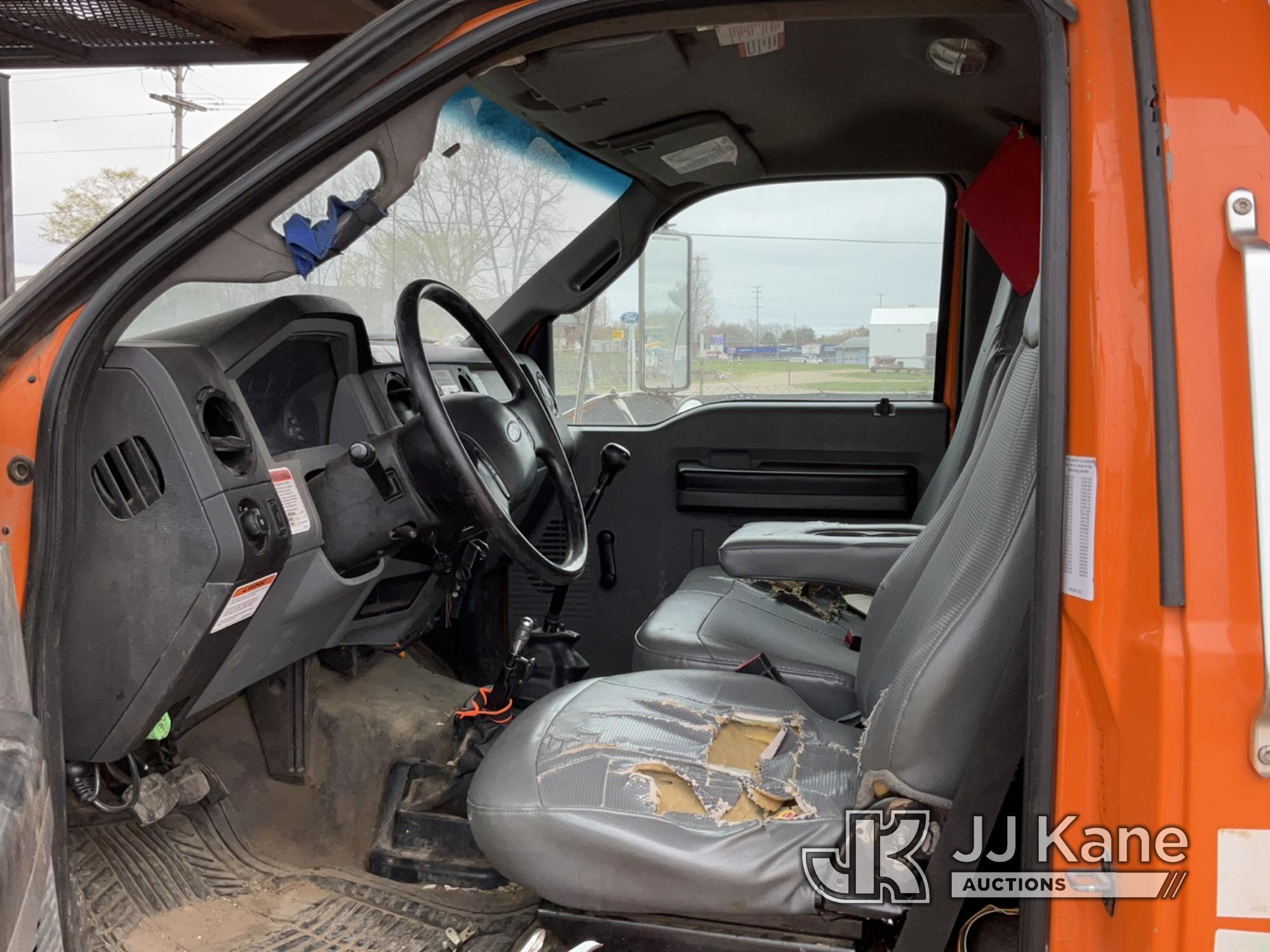 (Charlotte, MI) Altec LR756, Over-Center Bucket Truck mounted behind cab on 2013 Ford F750 Chipper D