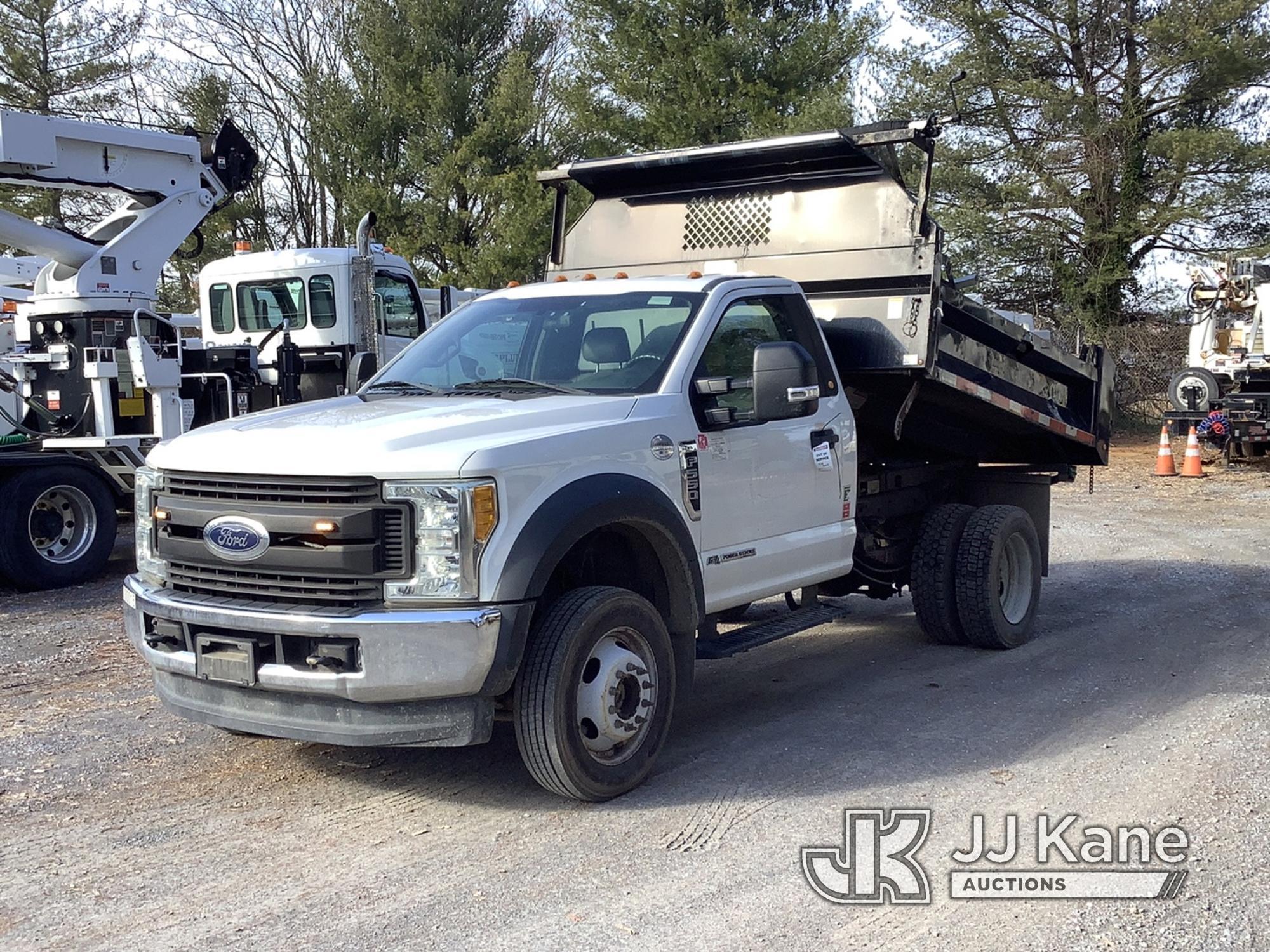 (Frederick, MD) 2017 Ford F550 Dump Truck Runs, Moves & Operates, Rust & Body Damage