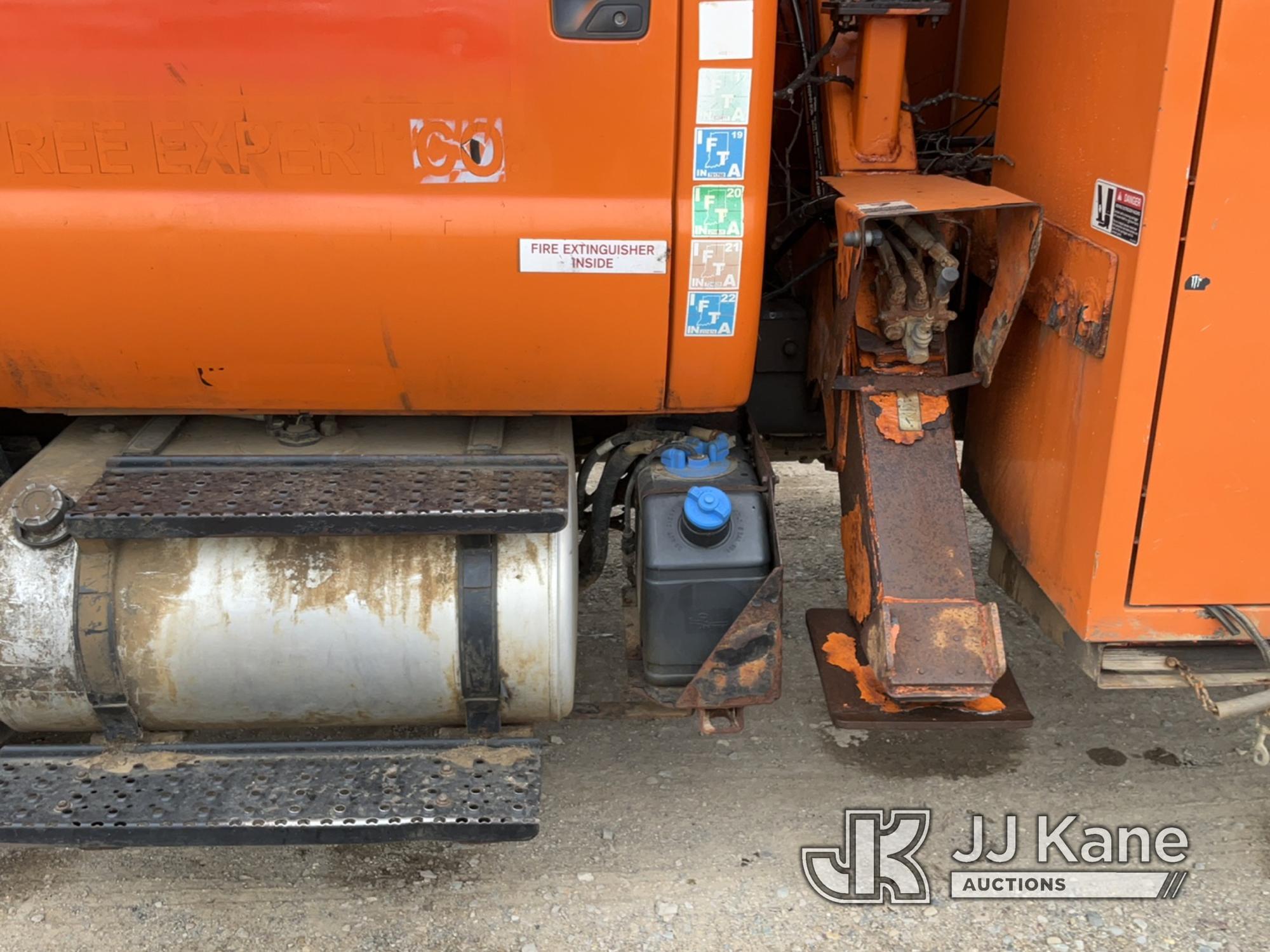 (Charlotte, MI) Altec LR756, Over-Center Bucket Truck mounted behind cab on 2013 Ford F750 Chipper D