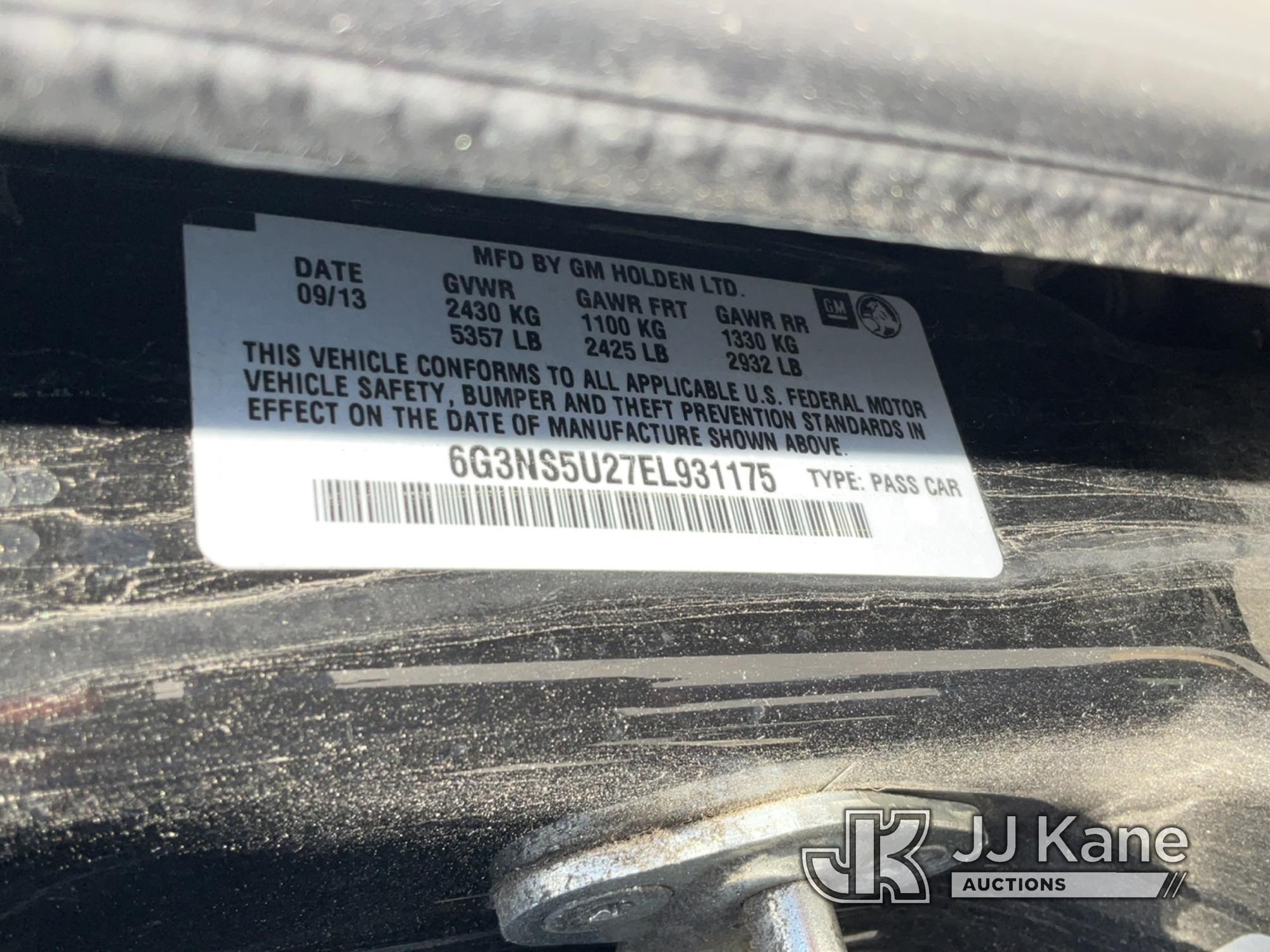 (Jurupa Valley, CA) 2014 Chevrolet Caprice 4-Door Sedan Runs & Moves, Air Bag Light Is On, Stripped