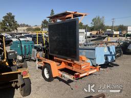 (Jurupa Valley, CA) 2010 Addco DH-500 Portable Message Board Not Operating, True Hours Unknown, Appl