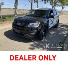 (Dixon, CA) 2017 Ford Explorer AWD Police Interceptor 4-Door Sport Utility Vehicle Runs & Moves, Mis