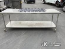 (Jurupa Valley, CA) 1 Metal Rolling Table (Used) NOTE: This unit is being sold AS IS/WHERE IS via Ti
