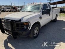 (San Antonio, TX) 2008 Ford F350 Extended-Cab Service Truck Runs & Moves) (Rear Doors Do Not Open