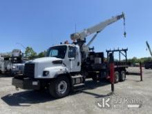Nation Crane 600H, Hydraulic Crane mounted behind cab on 2015 Freightliner 114SD Flatbed Truck Danel