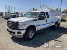 2013 Ford F350 4x4 Extended-Cab Service Truck Runs & Moves, Body & Rust Damage