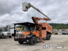 (Smock, PA) Altec LRV60E70, Over-Center Elevator Bucket mounted behind cab on 2011 Freightliner M210