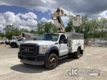 Altec AT235, Articulating & Telescopic Non-Insulated Bucket Truck mounted behind cab on 2013 Ford F4