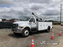(Charlotte, MI) 2007 Ford F750 Mechanics Service Truck Runs, Moves, Crane Operates But Would Not Ext