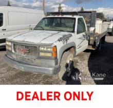 (Jurupa Valley, CA) 1998 GMC 3500 Flatbed/Service Truck Not Running, Condition Unknown) (Ignition Sw