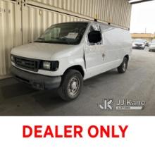 2005 Ford Econoline Cargo Van Runs, Moves, Damage to Driver Door, Abs Light Is On, Air Bag Light Is 