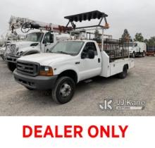 2000 Ford F-450 SD Cab & Chassis, Per consignment States No Engine. SL Not Running, No Engine