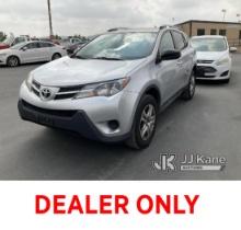 2014 Toyota Rav-4 Sport Utility Vehicle Runs & Moves, Has Open Recall, Remedy Not Yet Available, Pas
